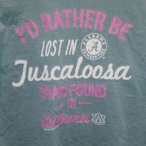 Women's Alabama Pink and Blue Size Medium Short Sleeve Tee Tuscaloosa